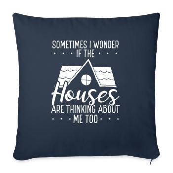 Accueil Staging Maisons en pensant à moi Stager - Housse de coussin décorative 45 x 45 cm - bleu marine - Devant