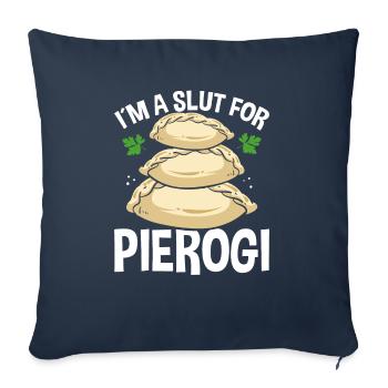 Pierogi Lover Women Pierogi Maker Polish Food - Sofa pillowcase 17,3'' x 17,3'' (45 x 45 cm) - navy - Front