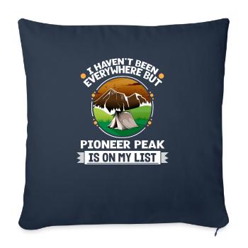 Pioneer Peak Is On My List Hiking Camping Hiker - Sofa pillowcase 17,3'' x 17,3'' (45 x 45 cm) - navy - Front