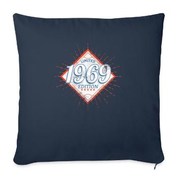 Edition Limitée 1969 Millésime - Housse de coussin décorative 45 x 45 cm - bleu marine - Devant
