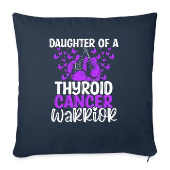 Thyroid Cancer Awareness Month Daughter - Sofa pillowcase 17,3'' x 17,3'' (45 x 45 cm) - navy - Front