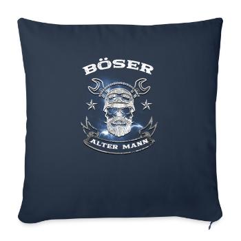 Böser alter Mann - Sofakissenbezug 45 x 45 cm - Navy - Vorne