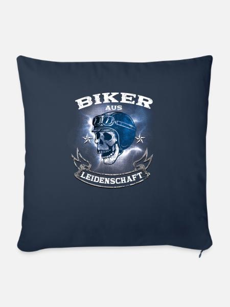 Biker aus Leidenschaft - Sofakissenbezug 45 x 45 cm - Navy