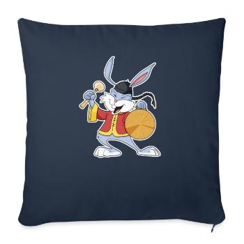 Joyeux Nouvel An chinois 2023 I Année du Lapin - Housse de coussin décorative 45 x 45 cm - bleu marine - Devant