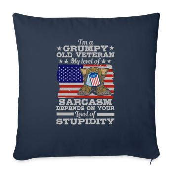 Funny American Experienced Father Grandpa My - Sofa pillowcase 17,3'' x 17,3'' (45 x 45 cm) - navy - Front