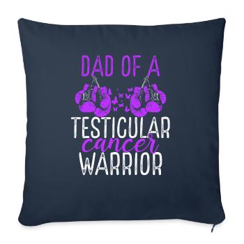 Dad Testicular Cancer Awareness Fathers Day Papa - Sofa pillowcase 17,3'' x 17,3'' (45 x 45 cm) - navy - Front