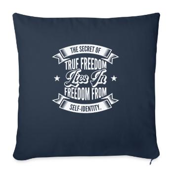 Motivational Freedom Self-care Inspiring Motivator - Sofa pillowcase 17,3'' x 17,3'' (45 x 45 cm) - navy - Front