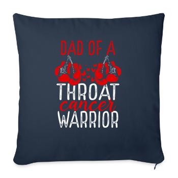 Dad Throat Cancer Awareness Fathers Day Papa - Sofa pillowcase 17,3'' x 17,3'' (45 x 45 cm) - navy - Front