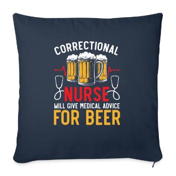 Correctional Nurse Medical Worker Gefängniskrankenschwester - Sofakissenbezug 45 x 45 cm - Navy - Vorne