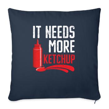 Il a besoin de plus de Ketchup King Ketchup Queen - Housse de coussin décorative 45 x 45 cm - bleu marine - Devant