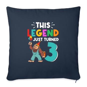 Bigfoot Party Supplies Dad Of The Birthday Crew - Sofa pillowcase 17,3'' x 17,3'' (45 x 45 cm) - navy - Front