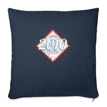 Edition Limitée Millésime 2010 - Housse de coussin décorative 45 x 45 cm - bleu marine - Devant