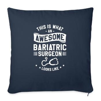 Voici à quoi ressemble un chirurgien bariatrique génial - Housse de coussin décorative 45 x 45 cm - bleu marine - Devant