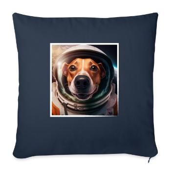 Bulldog Astronaut Dog Space Space - Sofa pillowcase 17,3'' x 17,3'' (45 x 45 cm) - navy - Front