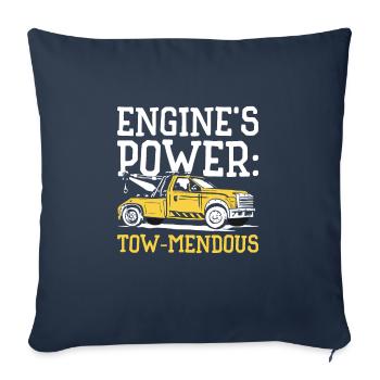 Tow Truck Driver Trucking Engine Operator Trucker - Sofa pillowcase 17,3'' x 17,3'' (45 x 45 cm) - navy - Front