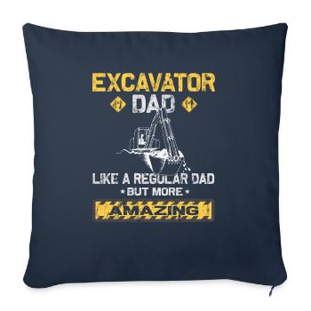 Excavator excavator Excavator driver Dad - Sofa pillowcase 17,3'' x 17,3'' (45 x 45 cm) - navy - Front