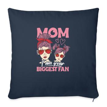 Proud Mom Love Daughter Sunglasses Headband - Sofa pillowcase 17,3'' x 17,3'' (45 x 45 cm) - navy - Front