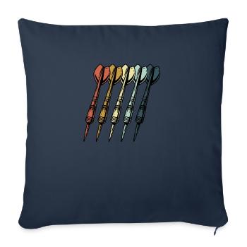 Équipe de fléchettes Association de fléchettes - Housse de coussin décorative 45 x 45 cm - bleu marine - Devant