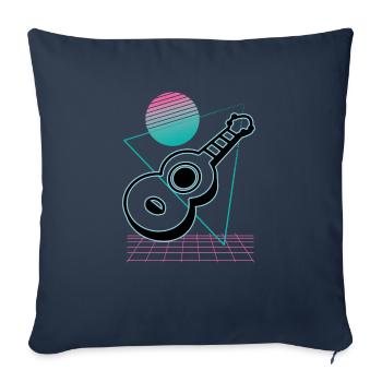 Ukuleles Vitage - Sofa pillowcase 17,3'' x 17,3'' (45 x 45 cm) - navy - Front