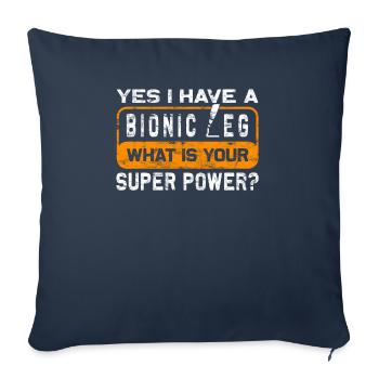 Amputee humor prosthesis surgery Amputation - Sofa pillowcase 17,3'' x 17,3'' (45 x 45 cm) - navy - Front