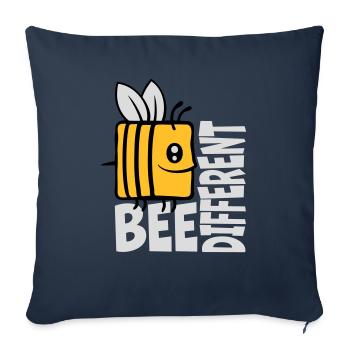 bee different saying quote - Sofa pillowcase 17,3'' x 17,3'' (45 x 45 cm) - navy - Front