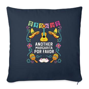 Another Margarita Por Favor Margarita Drinker - Sofa pillowcase 17,3'' x 17,3'' (45 x 45 cm) - navy - Front