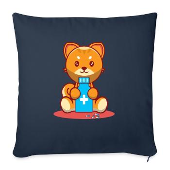 Assistants techniques pharmaceutiques enregistrés - Housse de coussin décorative 45 x 45 cm - bleu marine - Devant