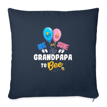 He or She Grandpapa To Bee Best Grandfather Ever - Sofa pillowcase 17,3'' x 17,3'' (45 x 45 cm) - navy - Front