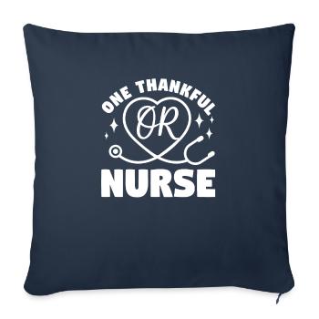 Eine dankbare OP-Schwester RN OP-Krankenschwestern Krankenschwestern im Operationssaal - Sofakissenbezug 45 x 45 cm - Navy - Vorne