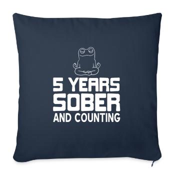 T-shirt 5 ans Sobre Rétro Sobriety - Housse de coussin décorative 45 x 45 cm - bleu marine - Devant