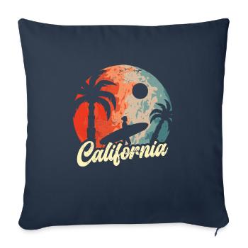 California Summer Sun Palm Beach Water - Sofa pillowcase 17,3'' x 17,3'' (45 x 45 cm) - navy - Front