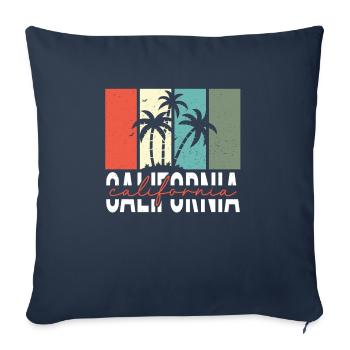 California Summer Sun Palm Beach Water - Sofa pillowcase 17,3'' x 17,3'' (45 x 45 cm) - navy - Front