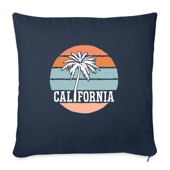California Summer Sun Palm Beach Water - Sofa pillowcase 17,3'' x 17,3'' (45 x 45 cm) - navy - Front