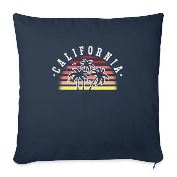 California Summer Sun Palm Beach Water - Sofa pillowcase 17,3'' x 17,3'' (45 x 45 cm) - navy - Front