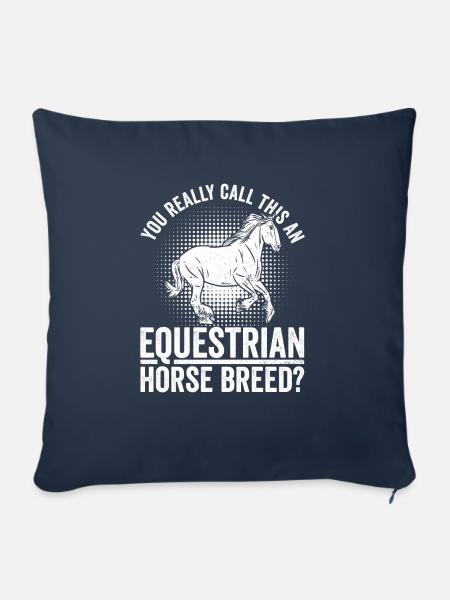 Clydesdale Reiter Reitpferd - Sofakissenbezug 45 x 45 cm - Navy