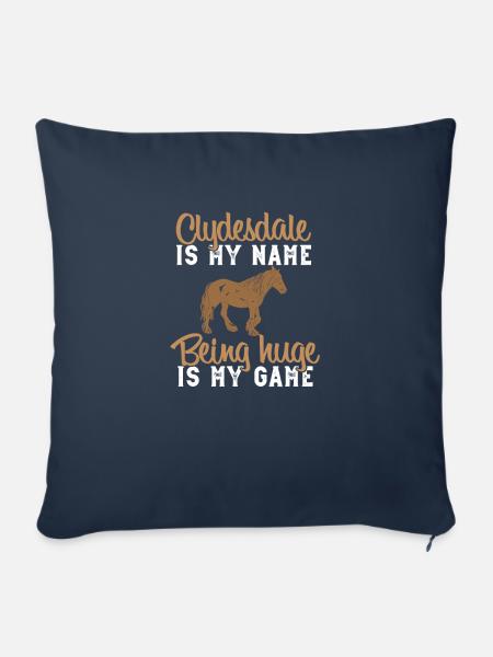 Clydesdale Und Zugpferdebesitzer - Sofakissenbezug 45 x 45 cm - Navy