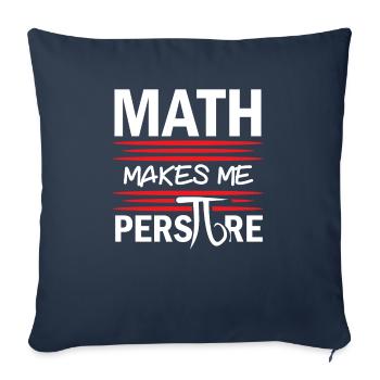 Les maths me font transpirer professeur de maths Pi Day - Housse de coussin décorative 45 x 45 cm - bleu marine - Devant