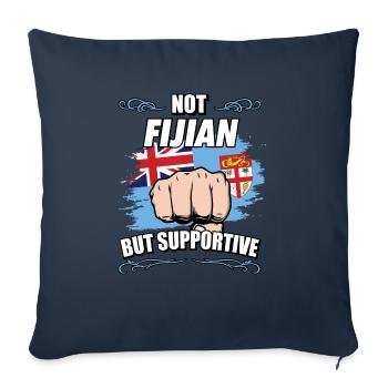 Not Fijian But Supportive Travel Tourist Fijian - Sofa pillowcase 17,3'' x 17,3'' (45 x 45 cm) - navy - Front