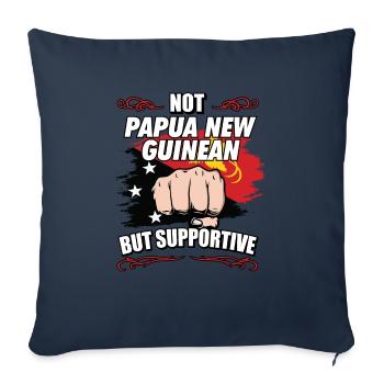 Not Papua New Guinean But Supportive Travel Papua - Sofa pillowcase 17,3'' x 17,3'' (45 x 45 cm) - navy - Front