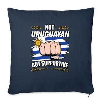 Pas uruguayen mais un touriste de voyage de soutien - Housse de coussin décorative 45 x 45 cm - bleu marine - Devant