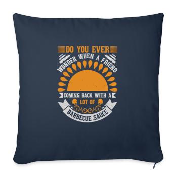 DO YOU EVER WONDER WHEN A FRIEND COMING BACK - Sofa pillowcase 17,3'' x 17,3'' (45 x 45 cm) - navy - Front
