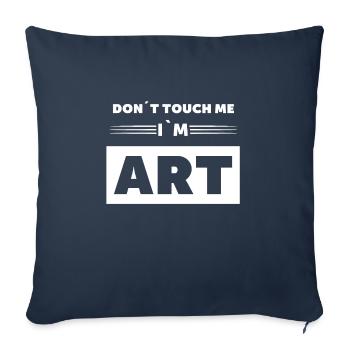 Design artistique amusant pour un artiste - Housse de coussin décorative 45 x 45 cm - bleu marine - Devant