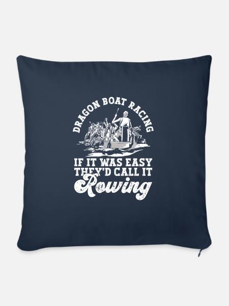Drachenbootrennen Und Drachenboottrainer - Sofakissenbezug 45 x 45 cm - Navy