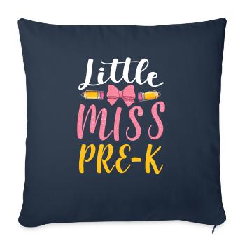 Miss Pre K Kindergarten Preschool Enrollment - Sofa pillowcase 17,3'' x 17,3'' (45 x 45 cm) - navy - Front