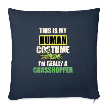 C’est mon costume humain Je suis vraiment un - Housse de coussin décorative 45 x 45 cm - bleu marine - Devant