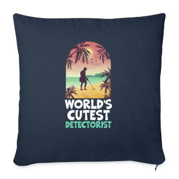 World's Cutest Detectorist Treasure Hunting Lover - Sofa pillowcase 17,3'' x 17,3'' (45 x 45 cm) - navy - Front