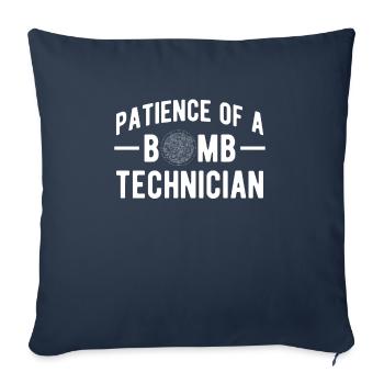 Patience Of A Bomb Technician watchmaker - Sofa pillowcase 17,3'' x 17,3'' (45 x 45 cm) - navy - Front