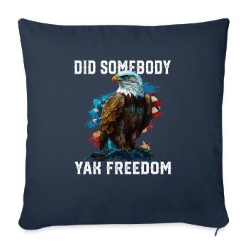Quelqu’un a-t-il été Yak Freedom Patriotic Patriotism - Housse de coussin décorative 45 x 45 cm - bleu marine - Devant