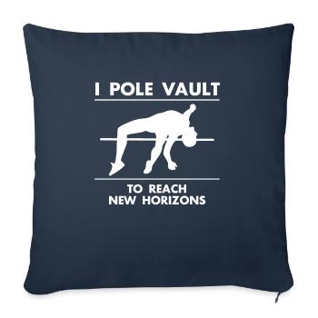 Pole Vaulting Shirt Gift Pole Vault Slogan - Sofa pillowcase 17,3'' x 17,3'' (45 x 45 cm) - navy - Front