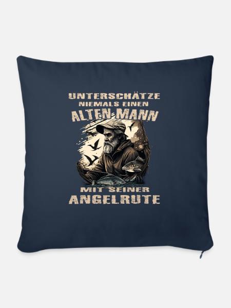 Angeln Angler Angelrute - Sofakissenbezug 45 x 45 cm - Navy